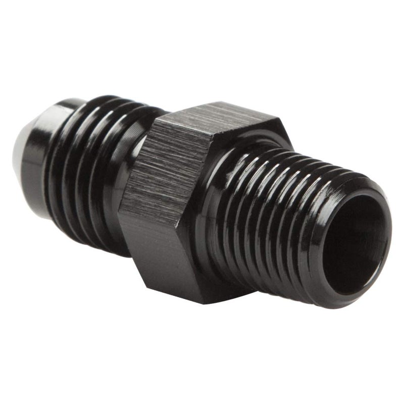 Podavelle 4AN Male Flare to 1/8 NPT Pipe Fitting Adapter Union Connector Straight Aluminum Black - Image 3